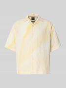 Relaxed fit overhemd van een mix van lyocell en linnen, model 'LAPISY'