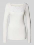 Shirt met lange mouwen en vierkante hals, model 'Ryan'