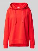 Relaxed fit hoodie van katoenmix met brede koordjes