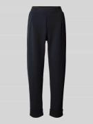 Slim fit sweatpants met stolpplooien