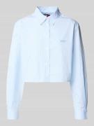 Cropped fit overhemdblouse van puur katoen