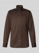 Slim fit zakelijk overhemd met kentkraag