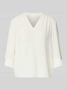Blouseshirt met V-hals en 3/4-mouwen