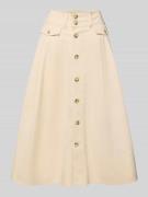 Midirok met knoopsluiting, model 'GILCHRIST'