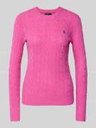Gebreide pullover van een mix van wol en kasjmier, model 'JULIANNA'