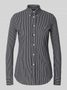 Slim fit blouse met button-downkraag