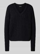 Gebreide pullover met V-hals, model 'TEDURPH'