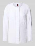 Regular fit linnen blouse met borstzakken