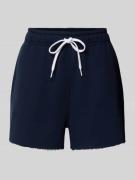 Sweatshorts met gerafelde zoom en achterzak