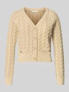 Gebreid jack met kabelpatroon, model 'GISELLE'