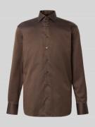 Regular fit zakelijk overhemd met kentkraag