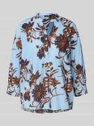 Regular fit blouse in all-over look met 3/4-mouwen