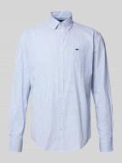 Regular fit vrijetijdsoverhemd met logostitching, model 'Poplin'