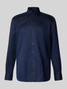 Regular fit zakelijk overhemd met kentkraag