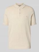 Regular fit poloshirt in gebreide look
