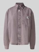 Relaxed fit jeansoverhemd met borstzak, model 'Georgia'