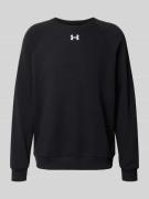 Sweatshirt met logostitching en ronde hals