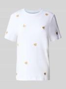 Regular fit T-shirt van puur katoen, model 'KETTY LIFE'