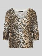 Gebreid jack met V-hals en 3/4-mouwen