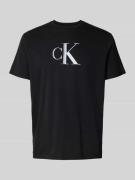 Regular fit T-shirt van puur katoen met logoprint