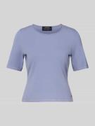 Gebreid shirt van viscosemix met ronde hals