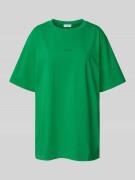 T-shirt met labelstitching, model 'Blooming Club'