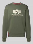Sweatshirt met labelprint