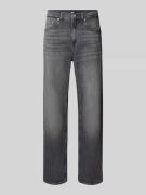 Loose fit jeans van katoenmix