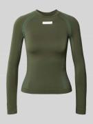 Shirt met lange mouwen en labeldetail