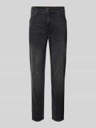 Regular fit jeans met labelpatch, model 'ONYX'