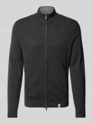 Gebreid jack van kasjmier met labeldetail
