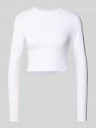 Kort shirt met lange mouwen en labelpatch