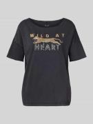 Relaxed fit T-shirt van puur katoen met motiefprint