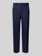 Regular fit stoffen broek met bandplooien, model 'Writer'