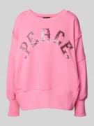 Oversized sweatshirt van puur katoen met statementstitching