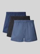 Boxershort met elastische band in een set van 3 stuks, model 'MILANO'