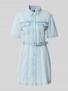 Getailleerde jeansjurk van puur katoen