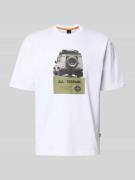 Regular fit T-shirt van puur katoen, model 'WAGON'