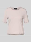 Gebreid shirt van viscosemix met ronde hals