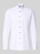 Slim fit zakelijk overhemd met kentkraag