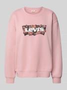 Sweatshirt met logoprint en ronde hals