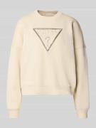 Sweatshirt met logo en siersteentjes, model 'RACHELE'