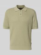 Relaxed fit poloshirt van een mix van katoen en kapok