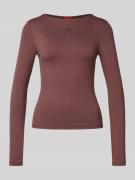 Slim fit shirt met lange mouwen van elastische jersey, model 'DASIIA'