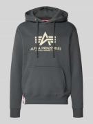 Hoodie met labelprint