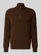 Regular fit gebreide pullover van een mix van wol en kasjmier