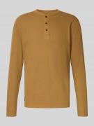 Shirt met lange mouwen, structuurmotief en knoopsluiting