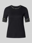 T-shirt met mouwomslagen