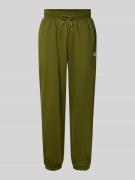 Regular fit sweatpants met labelstitching