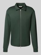 Regular fit sweatjack van viscosemix, model 'EMANUEL'